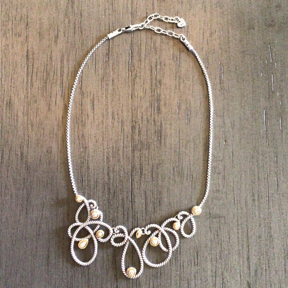 Brighton Two-Tone Silver and Gold Loop Necklace